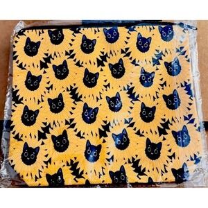 Black Cat‎ Sunflowers Cute Makeup Bag - New